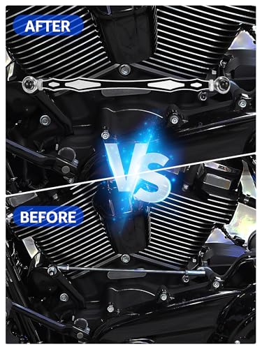 Shift Linkage Black, Shifter Linkage Compatible for Harley Davidson Road King, Street Glide, Electra Glide, Road Glide, Tri Glide, Softail 1986-2024 - color: Black