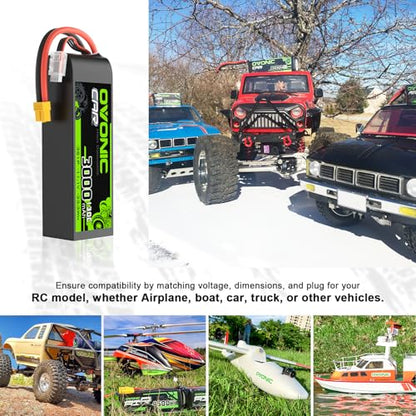 OVONIC 3S LiPo Battery 3000mAh 11.1V 130C RC Battery with XT60 Connector