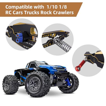 AllinRC RC Shock Pliers Multifunction Shocks Tools Rod Ball Clamp RC Shock Shaft Pliers for Traxxas Arrma Axial Redcat Hpi Cars Trucks Crawler Buggy On/Off Road (Black gold)