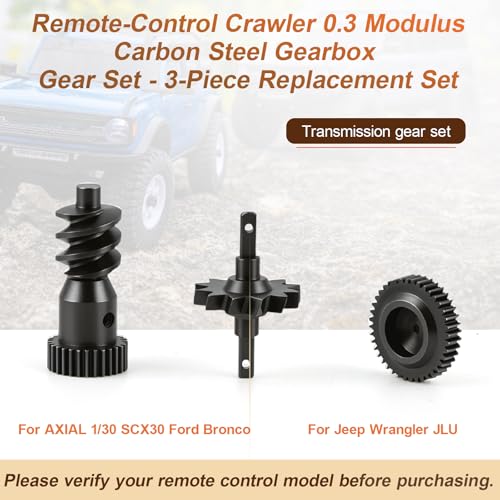 Transmission Gearbox Gears Set Mod 0.3 for Axial SCX30 SCX24 Ford Bronco Jeep Wrangler JLU K10 RC Crawler with Tool Kit