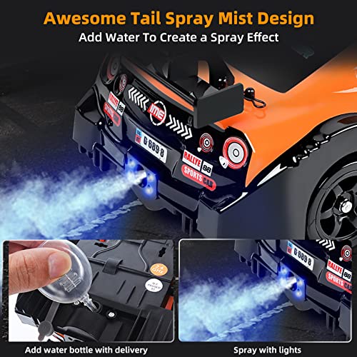 RC Drift Car 2.4GHz 1:16 Scale 4WD High Speed Remote Control Cars Vehicle with LED Lights Two Batteries and Drifting Tires Racing Sport Toy Cars for Adults Boys Girls Kids - color: Red