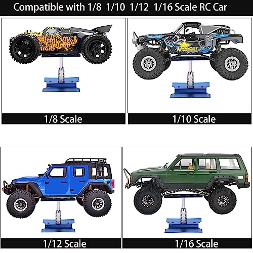 RC Car Repair Work Stand, 1100pcs RC Screw Kit and Vehicle Scale Accessories for Traxxas Axial Redcat Arrma HPI HSP SCX10 RC4WD 1/8 1/10 1/12 1/16 Scale RC Crawler Truck Buggy Car - color: Black