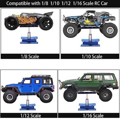 RC Car Repair Work Stand 532 PCS RC Repair Tool Screws Set Kit 360 Degree Rotation RC Repair Station Screwdrivers Screws Pallet Kit for 1/8 1/10 1/12 1/16 1/18 RC Crawler Truck Buggy Tool Set - color: Blue