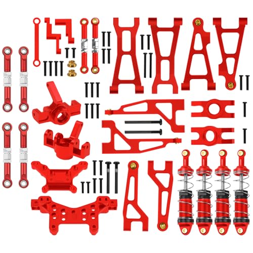 Metal Steering Rod Servo Linkages Turnbuckle & Aluminum Swing Arms & Steering Knuckle Kit & Shock Absorbers & Shock Tower