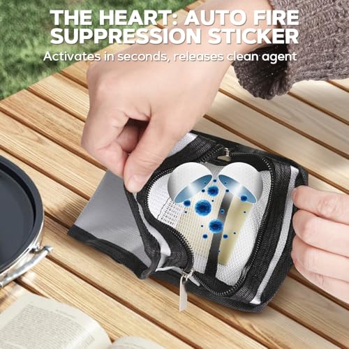 Fire Retardant Lithium Battery Bag Fire Proof with Fire Prevention Stickers, Lipo Battery Bag Safe Charging & Storage, MNNEWMAT Explosion Resistant Lipo Bag, Fireproof Lithium Battery Storage Box