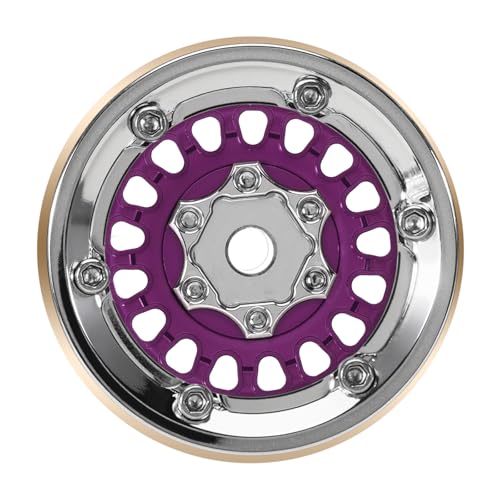 INJORA ModuWheel 1.0" Aluminum Wheel Offset -4.4mm for 1/18 1/24 RC(Purple) - color: Purple