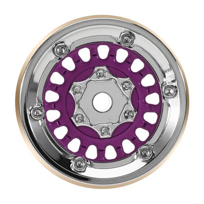 INJORA ModuWheel 1.0" Aluminum Wheel Offset -4.4mm for 1/18 1/24 RC(Purple) - color: Purple