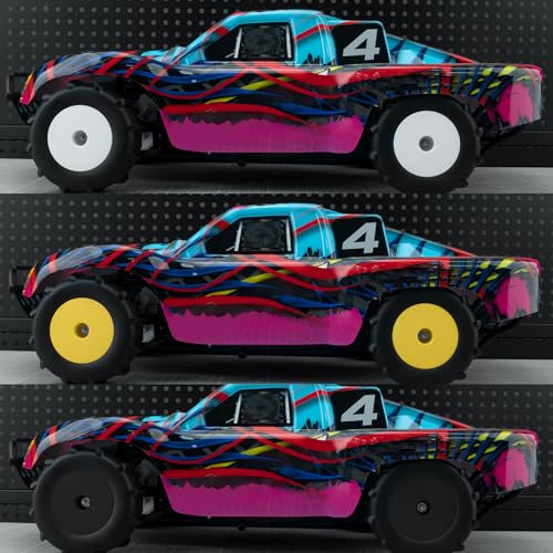 4PCS Off Road Snow Sand Rubber Tires Wheels for All 1/10 Scale RC Trucks (Yellow) - color: Yellow