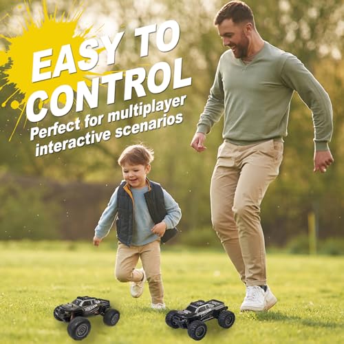 A ALPHA Brushless RC Monster Truck with Metal Drivetrain & ESP Stability, Upgrade-Free 1/12 4WD RC Truck Built for Repeated High-Speed Runs