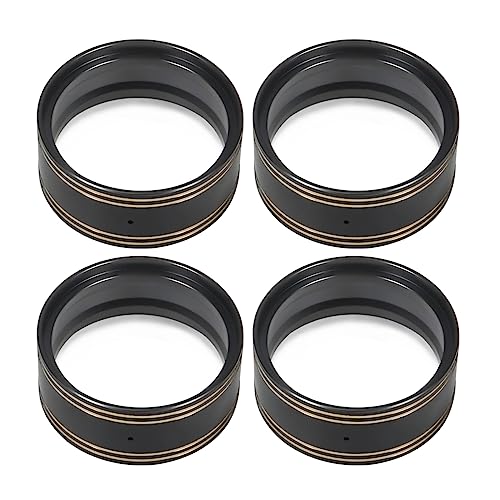 1.9 Inch Brass Internal Beadlock Ring Clamp Ring 104g/pc Heavy Wheel Counterweight Fits 1.9" Wheel Rim for 1/10 TRX4 TRX6 Axial SCX10 Pro 90046 Capra Redcat GEN7 GEN8 VS4-10 RC Crawler Car (Black)