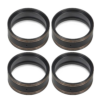 1.9 Inch Brass Internal Beadlock Ring Clamp Ring 104g/pc Heavy Wheel Counterweight Fits 1.9" Wheel Rim for 1/10 TRX4 TRX6 Axial SCX10 Pro 90046 Capra Redcat GEN7 GEN8 VS4-10 RC Crawler Car (Black)