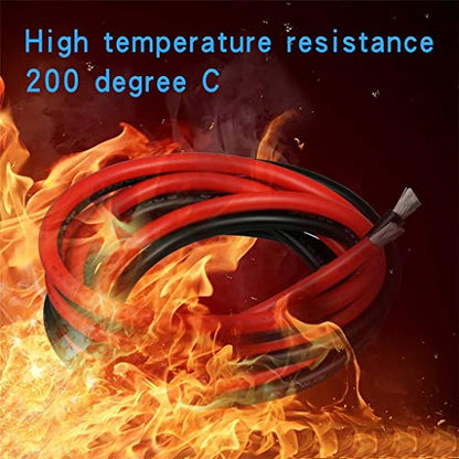 BNTECHGO 8 Gauge Silicone Wire 3 ft Red and 3 ft Black Flexible 8 AWG Stranded Tinned Copper Wire - color: Red and Black, size: 8 AWG 3 ft per color