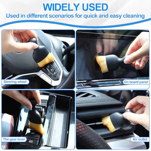 IPELY 6 Pack Car Cleaning Supplies – Car Duster Interior & Brush Interior & Cleaning Gel, Car Detailing Cleaning Kit for Cars, Trucks, SUVs & RVs - size: Interior Duster (2 Pack)