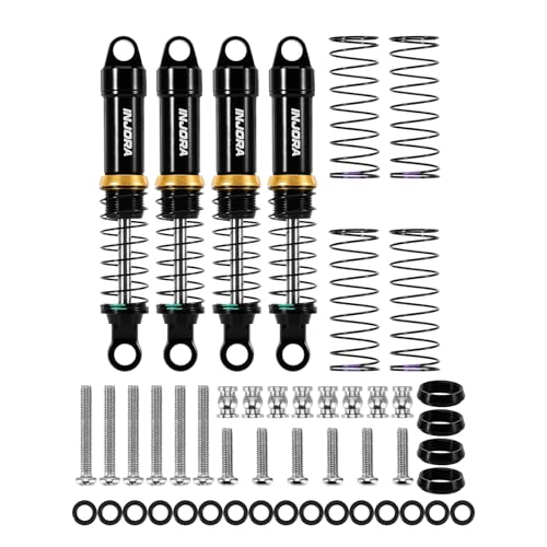 INJORA LS 59mm Aluminum Oil Shocks for 1/18 TRX4M (Black) - color: Black