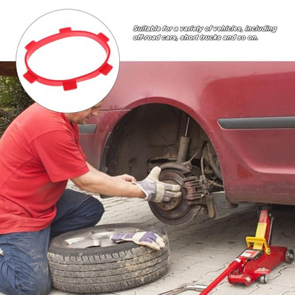 Mikikit Rc Tire Band Tool and Mounting Clamp for Rc Cars and Trucks Red Rubber Glue Bands Replacement Compatible with Short Truck and Camper Tires Essential Wheel Adhesive Accessory