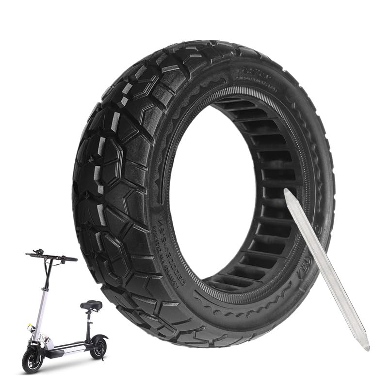 1 Pack 9.5 x 2.50 Off-road Solid Tire, 9.5x2.5-6.1 Tires Replacement | 9.5 inch Scooter Tubeless Solid Tire, for NIU KQi3 Pro/Max/Electric Scooter [Puncture-Proof] [Anti-Skid] [Wear-Resistant] - color: 1 Pack