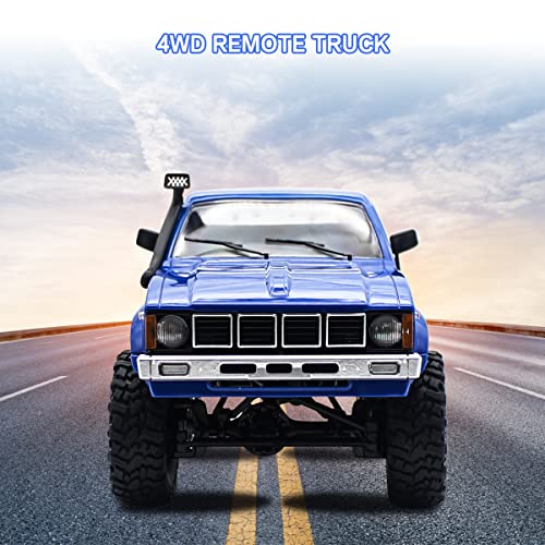 Mostop RC Crawler WPL C24 Rock Crawler RC Truck 4x4 Off Road, 1:16 Scale RTR Remote Control Truck, 2.4Ghz Proportional Steering RC Car with LED Lights, Toys for Kids 6-8, 8-12 Year Old Birthday Gift
