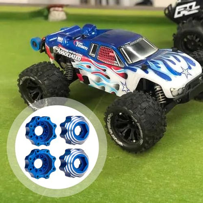 kingsea 4 Pcs RC 8X32 to 17MM Wheel Hex Adapters Aluminum Hex Adapters Compatible with Pro-Line RC Car Upgrades Parts #6353-00 6345-00, Blue - color: Blue