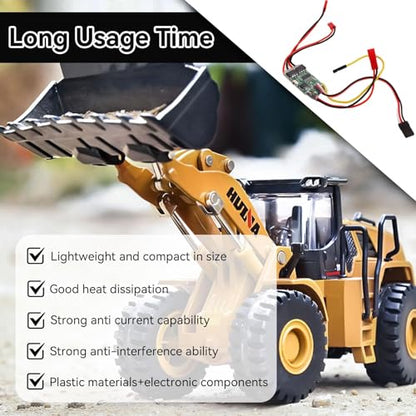 HERCHR Bidirectional RC Brushed Motor ESC Speed Controller, 2s‑3s Lipo 5A Brushed ESC DC6V-14V Dual Way Mini Speed Controller for RC Boats Tank Aircraft Airplane Brushed Motor Spare Parts