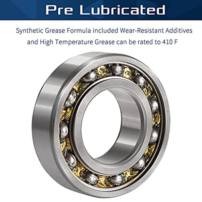 8 Pack Flanged Ball Bearing ID 1/2" x OD 1-3/8", Pre Lubricated,Stable Performance,Cost Effective,Suitable for Lawn Mower, Wheelbarrows, Carts & Hand Trucks Wheel Hub