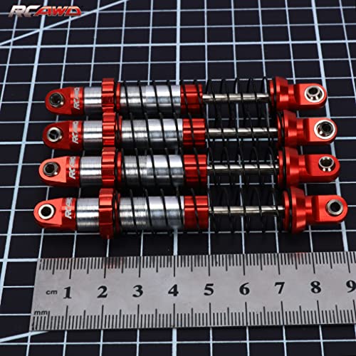 RCAWD for UTB18 Capra RC Shocks Upgrades, Front & Rear Shock Absorber Parts #AXI213004#AXI213000, for Axial 1/18#AXI01002 Red - color: Red