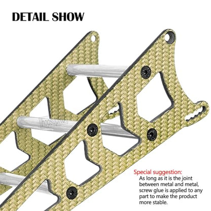 RC Carbon Adjustable Wheelie Bar Kit Tail Wheel Head up Wheel Upgrades Part for 1/10 Slash,Rustler,Bandit,Stampede VXL 2WD,Carbon Adjustable Wheelie Bar w/Mount Hops Up,Golden - color: Golden（upgrades Part）