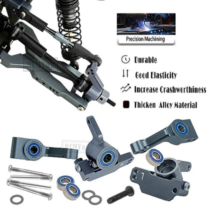 Upgrades for 1/10 Slash 2WD(VXL),RC Shocks,Suspension Arm,Caster Block,Steering Blocks,Stub Axle Carriers,Steering Bellcranks,Shock Tower,Camber Links,Drive Shaft,Hex Hub Adapters,Titanium - color: Titanium - Upgrades