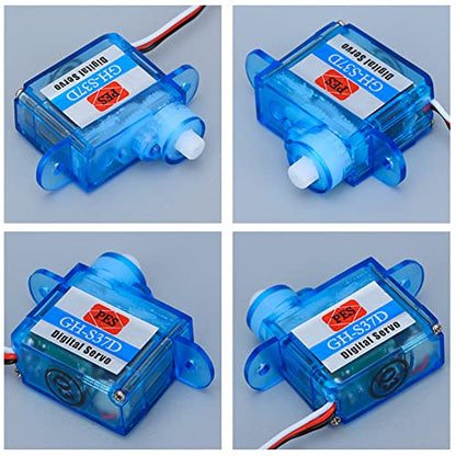 4Pcs Mini Super Light 3.7g GH-S37D Digital Servo 3.6V-4.8V for Control Aircraft Flight Direction RC Airplane Car Boat