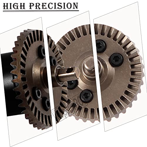 RC Steel Front Main Gear & Differential Case Upgrades Part for 1/10 Slash/Rustler/Stampede 4X4 VXL,Metal Differential Front Differential Upgrades,5381 6882 5379,Black - color: Front Differential(black)