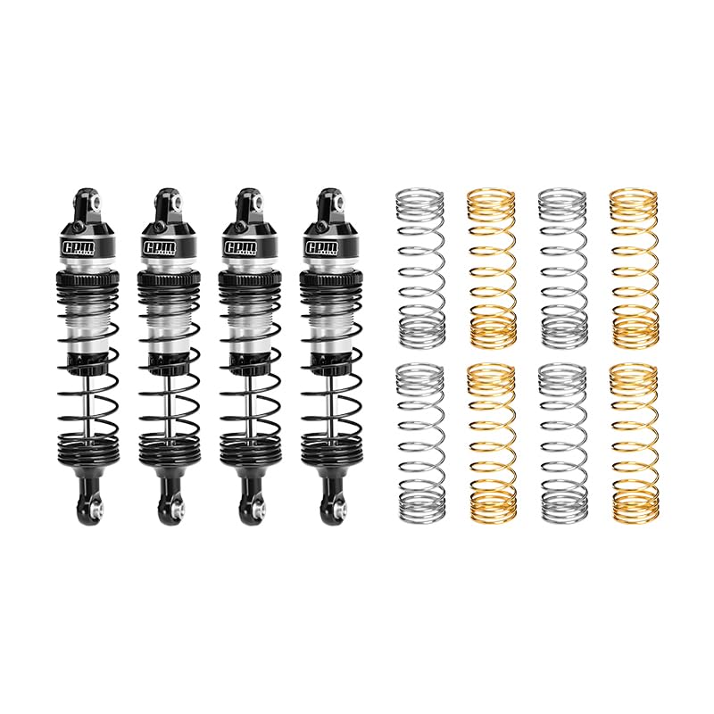 GPM Alloy Front And Rear Adjustable Spring Shock 87mm For Mini Maxx Monster Truck-107154-1 (Silver) - color: Silver