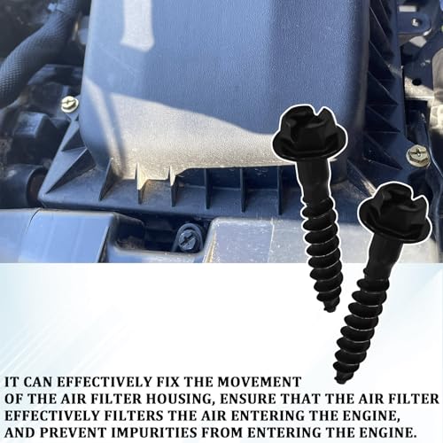 5PCS Air Filter Housing Assembly Air Filter Box Cooler Parts Screw Box Retaining Bolts Engine Air Cleaner Cover Fastener Repair Accessories for Chrysler Ram Chevrolet Jeep Dodge 6509605AA