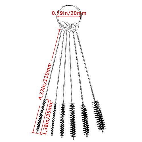 Frienda 32 Piece Carburetor Cleaning Kit Carburetor Cleaner Tool Brushes Including 12 Nylon Tube Brush and 20 Cleaning Needles for Welder Carb Chainsaw Spray Guns Torch Tips Firing Hole Stove Burner