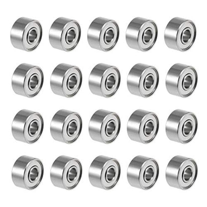 uxcell 693ZZ Deep Groove Ball Bearings Z2 3mm X 8mm X 4mm Double Shielded Carbon Steel 20pcs - size: 3mmx8mmx4mm