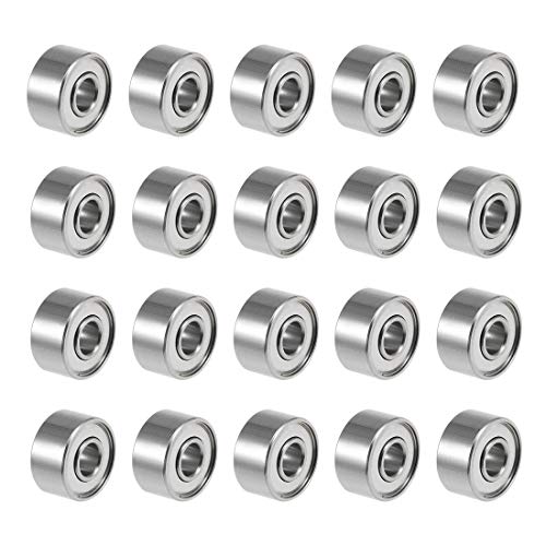 uxcell 693ZZ Deep Groove Ball Bearings Z2 3mm X 8mm X 4mm Double Shielded Carbon Steel 20pcs - size: 3mmx8mmx4mm