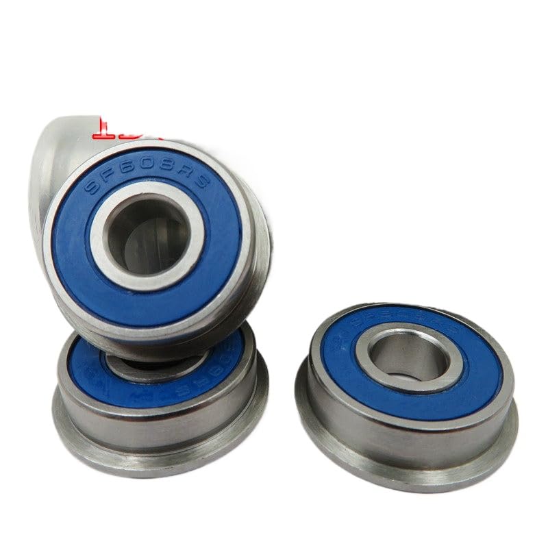 SF608-2RS Flange Bearing 8x22x7 mm 10PC Double Sealed Stainless Steel Flanged SF608 RS Ball Bearings SF608 2RS - size: SF608-2RS 8x22x7