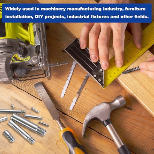 MECCANIXITY 6 Pcs M2 x 10mm Slotted Cylindrical Pins, 304 Stainless Steel Dowel External Thread Locating Parallel Pins Shelf Support Peg Pin for Furniture Installation, DIY Project - size: M2 x 10mm