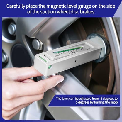 Ziopetru 2 Pack Magnetic Camber Gauge, Wheel Alignment Tool for Automotive | PC plastic body, magnetic base. -5 to 5 deg range. Measures caster/camber. Lightweight for DIY home use. - size: 2 PACK