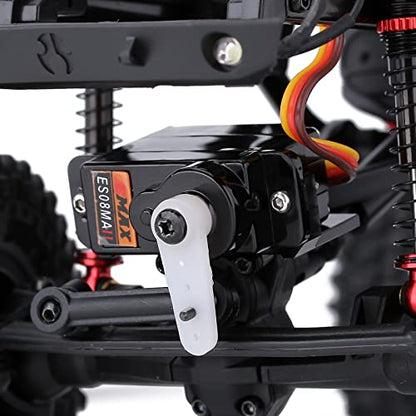 INJORA 2PCS 12g Analog Emax ES08MAII Servo for AX24 1/24 RC Axial SCX24 - size: 2PCS