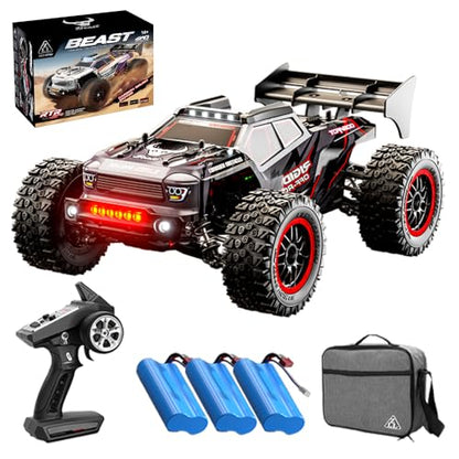 X-Verse SG316 MAX Fast RC Cars for Adults Max 50 mph, 1/16 Brushless Motor Off Road Remote Control Truck, 4WD High Speed Drift RC Car, All Terrain RC Truggy (3 Battery) - color: Sg316max Gray