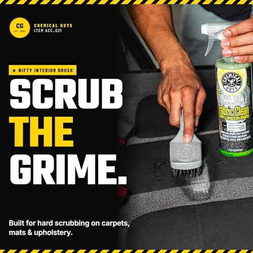 Chemical Guys, The Nifty Interior Detailing Brush, Soft Bristle, 2 Pack | Soft-bristle brushes clean vents, dashboards, steering wheels, door panels and cup holders, two pack - size: 2 Pack