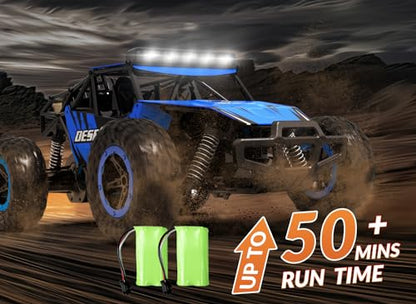 RACENT Remote Control Cars for Adults - 1:16 Scale 20kph Fast RC Truck All Terrain Off-Road Monster Truck for Adults with 2 Rechargeable Batteries (Blue) - color: Blue