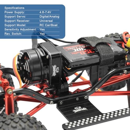 GOUPRC 2204 2400KV Brushless Outrunner Motor with Mount & 30A Brushless ESC Combo Kit for SCX24 Axial 1/24 Remote Control Crawler Truck Car - style: Motor+30A ESC+Mount Black