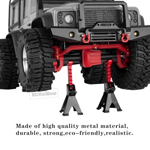 RC Crawler Accessories Roof Simulation for 1/18 1/24 RC Crawler Trx4m SCX24,Antenna/Jack Stands/Shackles/Shovel/Box/Metal Perforated Plates/Tow Rope,Black - color: Black(1set)