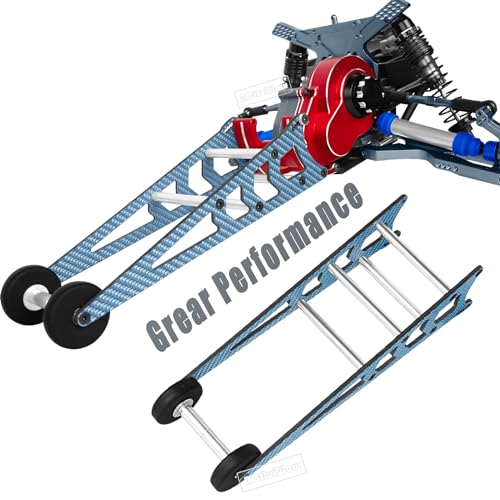 RC Wheelie Bar w/Mount Upgrades Part for 1/10 Slash Rustler Bandit 2WD(VXL),Carbon Fibre Wheelie Bar Kit Tail Wheel Head up Wheel Assembly Hops Up,Navy Blue - color: Navy Blue(1set)