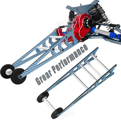 RC Wheelie Bar w/Mount Upgrades Part for 1/10 Slash Rustler Bandit 2WD(VXL),Carbon Fibre Wheelie Bar Kit Tail Wheel Head up Wheel Assembly Hops Up,Navy Blue - color: Navy Blue(1set)