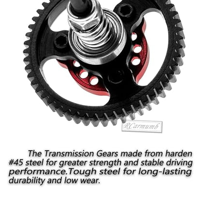 53T Spur Gear Upgrades Part for Slash 4X4/VXL Stampede 4X4/VXL Rustler 4X4/VXL,53T Slipper Clutch Eliminator with Pinions Gears Set(15T 17T 19T),Hardened Steel RC Upgrades,#6878,Red - color: Red(53T)