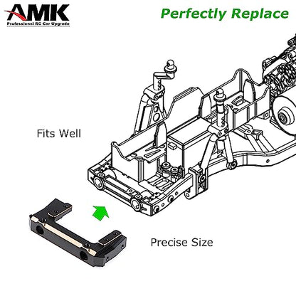 Brass SCX10 II Front Bumper Mounts 86g Servo Mount for 1/10 RC Crawler Redcat Gen 7 Axial SCX10 Upgrades Metal LCG Chassis