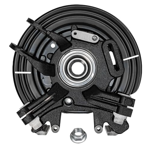 Detroit Axle - Rear Steering Knuckles w/Wheel Hubs Brake Calipers | Replacement for Ford Explorer Mercury Mountaineer - 4pc Set - size: 4BU47708/Kit