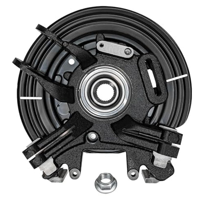 Detroit Axle - Rear Steering Knuckles w/Wheel Hubs Brake Calipers | Replacement for Ford Explorer Mercury Mountaineer - 4pc Set - size: 4BU47708/Kit