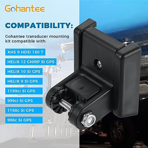 7400931 Transducer Bracket, Mounting Plate Compatible with MHX XNT XHS | Model Transducers for Fishfinder Sensors Transom Mounting Plate Transom Mounting Hardware Kit Transducer Mount